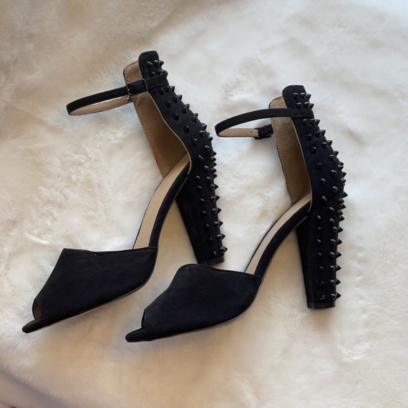 Zara Shoes - Zara Black Heels with Spikes